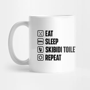 Eat Sleep Skibidi Toilet Repeat - Skibidi Toilet Meme Mug